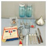 Antique/VTG Collectables-Ball Mason Jars/Monopoly+