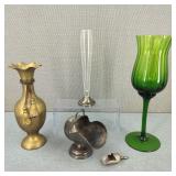 VTG Sterling Bud Vase, Plated Scuttle and More