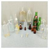 VTG Glass Bottles-Medicine Bottles, Decanters +