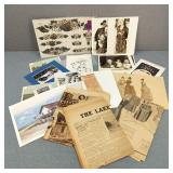 Antique Ephemera-Newspaper Clippings/Art Prints