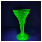 Vintage Art Deco Uranium Glass Vase
