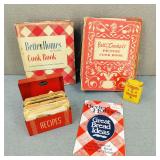 VTG Betty-Crocker Cookbooks/Sagenkahn Recipe Box +