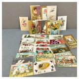 72 Antique/Vintage Unused & Used Postcards