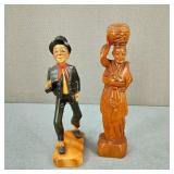 VTG Japanese Hand carved Wood Figurine +