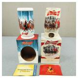 Budweiser-2007 & 2014 Ceramic Holiday Steins