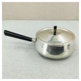 Mid-Century Stainless Steel Melting Pot