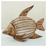 Rustic Metal Wirey Fish Decor