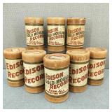 8-Antique Edison Gold Moulded Phonograph Records