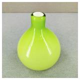VTG-Murano Hand-Blown Green Glass Vase