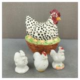 VTG-Wang's Ceramic Hen on a Nest Cookie Jar +