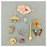 Vintage Costume Brooches/Shirt Pins