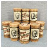 8-Antique Edison Gold Moulded Phonograph Records