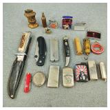 VTG-Lighters/Pocket Knives-Swiss Army/Camel/Ronson