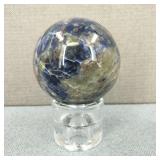 Polished Sodalite Crystal Quartz Sphere