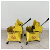 2-Used Janitor Grade Mop Buckets