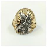 VTG Marked TD 12k Gold Filled Sterling Navajo Ring