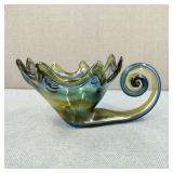 MCM Sooner Hand-Blown Art Glass Dish