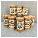 8-Antique Edison Gold Moulded Phonograph Records