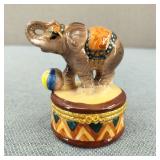 VTG-Herco H/P Circus Elephant Hinged Trinket Box