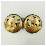 Antique Japanese Satsuma 2-Part Belt Buckle