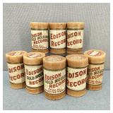 8-Antique Edison Gold Moulded Phonograph Records