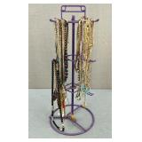 Vintage Costume Jewelry Necklaces & Stand