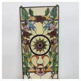 VTG Hand-Crafted Tiffany-Style-Stained Glass Panel