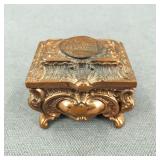 VTG-Cast Brass Copper Finish Music Trinket Box