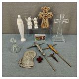 VTG Religious Decor-Crosses/Crucifixes/Virgin Mary