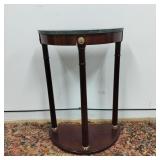 Vintage Green Marble Top Accent Table