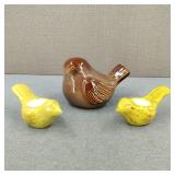 VTG-Ceramic Bird Figure & Tealight Candle Holders
