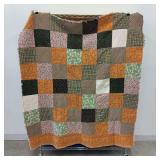 Vintage-Small Handmade Patchwork Quilt