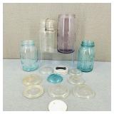 VTG& Antique Atlas/Ball Mason Jars Plus Lids