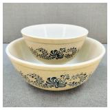 VTG-Pyrex Ovenware 'Homestead' Mixing Bowls