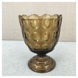 1960s E.O. Brody Co. Smokey Brown Thumbprint Vase