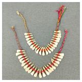 2-VTG Tribal H/C Artisan Animal Teeth Necklaces