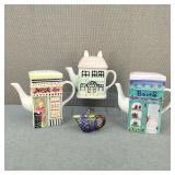 VTG-MSRF. INC 'Store Fronts' Ceramic Teapots +