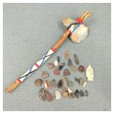 VTG-Native Stone Arrowheads & Stone-Head Tomahawk