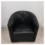 Black Leather Swivel Chair