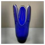 Vintage Italian Murano Cobalt Art Glass Vase