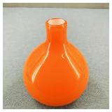VTG-Murano Hand-Blown Orange Glass Vase
