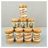 7 Antique Edison Gold Moulded Phonograph Records