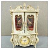 VTG-French Provencial Music Jewelry Box/Clock