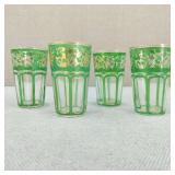 4-Antique French Crystal Mini Tumbler Glasses