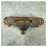 Antique-1896 Ornate Cast Iron Stanley Pocket Level
