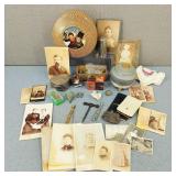 Antique/VTG Ephemera/Silver Plated Jewelry Casket+