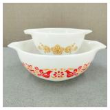 1970s-Pyrex Ovenware Cinderella Mixing Bowls
