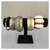 VTG-Brass/Metal Etched Bangle Bracelets-Plus