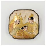 Antique Japanese Satsuma Brooch/Belt Buckle