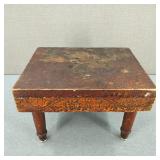 Antique Primitive Like Wood Footstool AKA Cricket